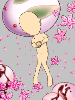 【オブジェ】[E☆2]和菓子と桜