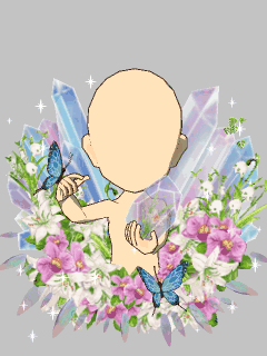 【オブジェ】[綺羅姫]大きな輝石と花に囲まれる