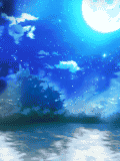 【背景】[ｱｶｾｶ]月夜の背景