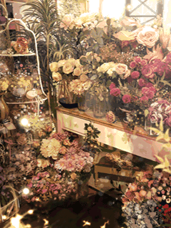 【背景】[pretty!]花が溢れる温かい温室