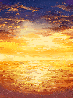 【背景】[きのこ姫]夕方の海原