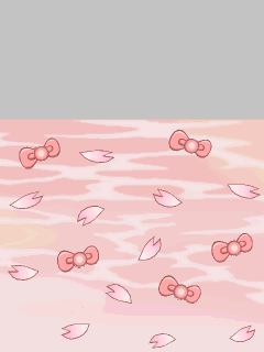 【エフェクト】[ﾊﾛｰｷﾃｨ満開茶屋]桜の水面