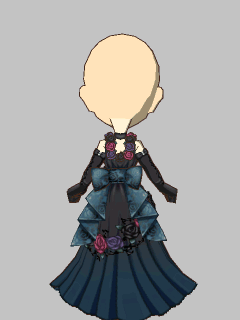 【セット服】[ｺﾞ魔乙]ﾘﾘｰ 黒花嫁衣装