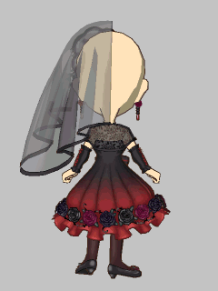 【セット服】[ｺﾞ魔乙]ｼﾞｷﾞﾀﾘｽ 黒花嫁衣装