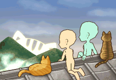 【あいさつ】トラ猫日の出A