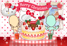【あいさつ】大きなクリスマスケーキA