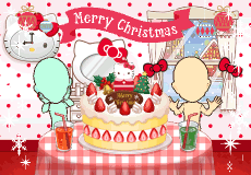 【あいさつ】大きなクリスマスケーキB