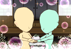 【あいさつ】雪うさぎA