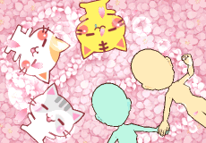 【あいさつ】桜の絨毯B