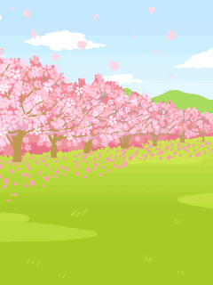 【背景】[にゃーにゃー団]桜の公園