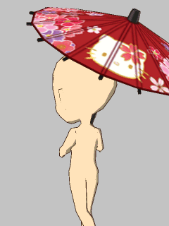 【持ち物１】[ﾊﾛｰｷﾃｨ]ﾊﾛｰｷﾃｨ和傘 