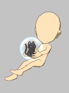 【持ち物１】黒猫しゃぼん