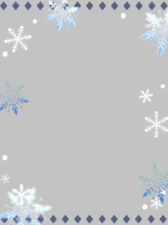 【フレーム】[E☆2]雪の結晶ﾌﾚｰﾑ