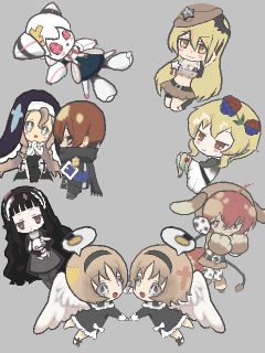 【オブジェ】[まほいく]魔法少女集合(SDｷｬﾗ)