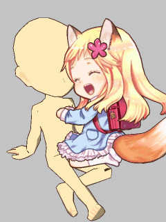 【オブジェ】[きつねとﾊﾟﾝｹｰｷ]ただいま！