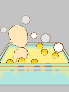 【オブジェ】[おちゃﾌﾚ]柚子風呂