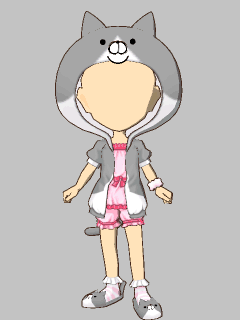 【セット服】[うち猫]ﾄﾝちゃんﾌｰﾄﾞ衣装