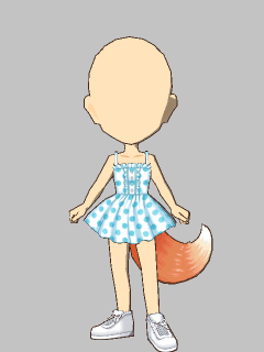 【セット服】[きつねとﾊﾟﾝｹｰｷ]紺乃 水色ﾜﾝﾋﾟｰｽ