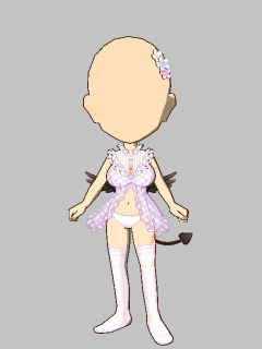 【セット服】[ｻｷｭﾊﾞｽさん]ﾘｯﾀ ﾊﾟｰﾌﾟﾙ衣装