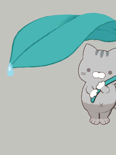 【高級品】[ﾐｹﾑﾗさん]葉っぱの傘をさす