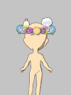 【ぼうし】[うさくまぬこ]ぬこ付き花かんむり