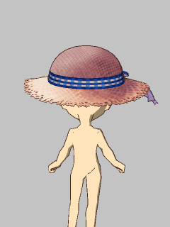 【ぼうし】[夏目ﾚﾓﾝ]ﾌﾞﾙｰｷﾞﾝｶﾞﾑﾁｪｯｸの麦わら帽子