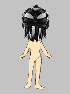 【髪型】白黒ﾒｯｼｭｵｰﾙﾊﾞｯｸ