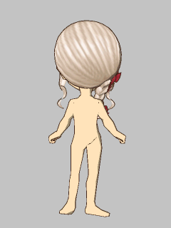 【髪型】[BABY]ﾘﾎﾞﾝ付きｻｲﾄﾞ三つ編み