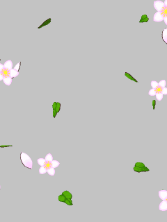 【エフェクト】降りそそぐ林檎の葉と花