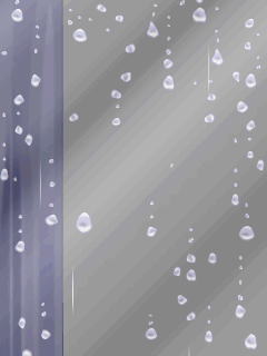 【エフェクト】雨粒と窓ｶﾞﾗｽ