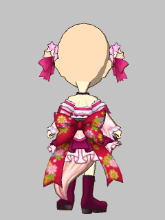 【セット服】[紅葉さん]ﾋﾟﾝｸの花柄衣装