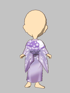 【セット服】[ｲｹﾒﾝ源氏]紫花の着物