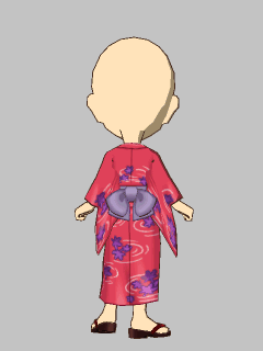 【セット服】紅葉柄飾り帯付き浴衣