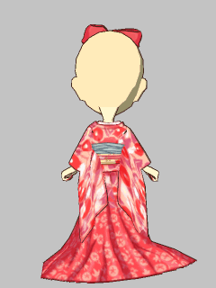 【セット服】[朱ひゐろ]赤椿の着物