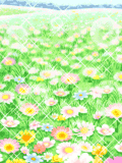 【背景】[ｲｹﾒﾝ王宮]春の花畑