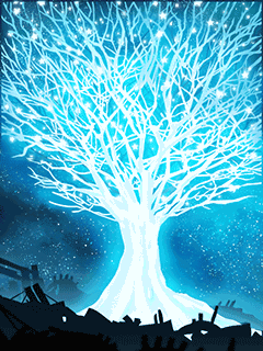【背景】[ﾎｼｸｲ]光る星の樹