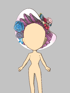 【ぼうし】[綺羅姫]花飾りの帽子