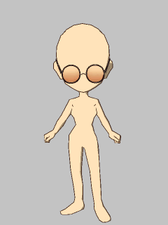 【めがね】薄色付き眼鏡