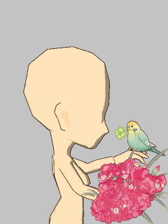 【持ち物１】[ゐろは]花束と小鳥