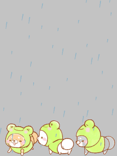 【エフェクト】[いやしばいぬ]雨の日のお散歩