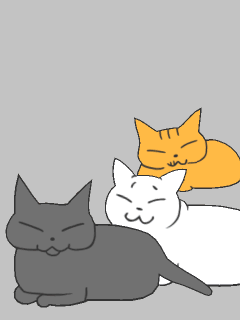 【オブジェ】[くるねこ]寄り添う猫達