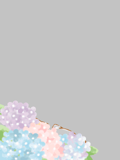 【オブジェ】[いやしばいぬ]紫陽花とｶｴﾙ