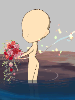 【オブジェ】[こｰやふ]花束と水面