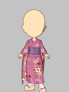 【セット服】[ﾊﾛｰｷﾃｨ]和桜着物