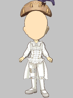 【セット服】[BABY]ﾊｯﾄ付き純白の王子様衣装