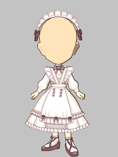 【セット服】[羽々倉ごし]白ﾛﾘﾒｲﾄﾞ 衣装