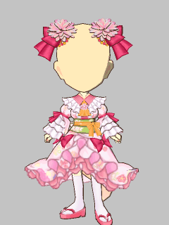 【セット服】[紅葉さん]春色ﾄﾞﾚｽ着物