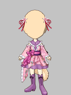 【セット服】[紅葉さん]紅音ちゃん紫ﾐﾆﾄﾞﾚｽ