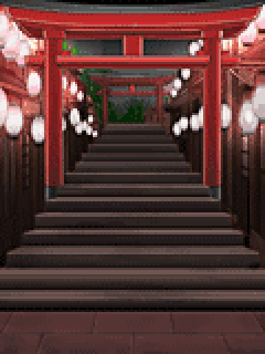 【背景】神社の夜