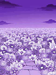 【背景】無限に続く紫の庭